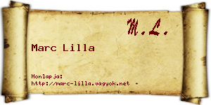 Marc Lilla névjegykártya